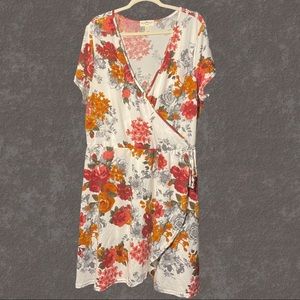 DEREK HEART | 3X | Faux Wrap Fall Knit Dress